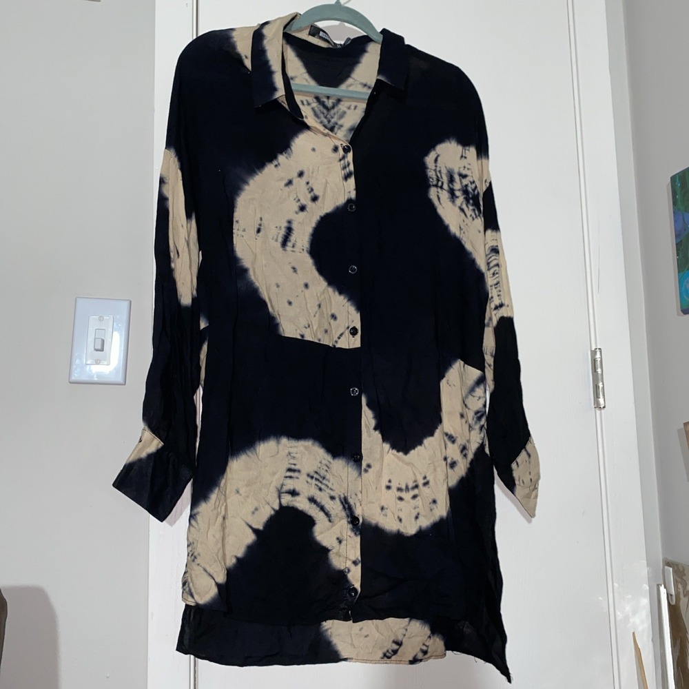 Women's Missguided‎ Shirt Dress 4 Tie Dye